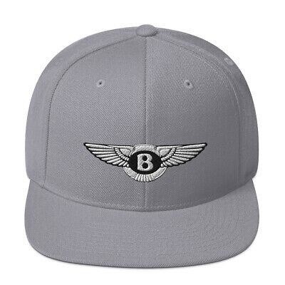 أزياء بنتلي موتورز لعبة البيسبول شعار مطرز قبعة حزام قابل للتعديل لون شعار أبيض