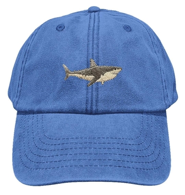 شعار اللون قبعة بيسبول القرش الأبيض الكبير قبعة شعار مطرزة