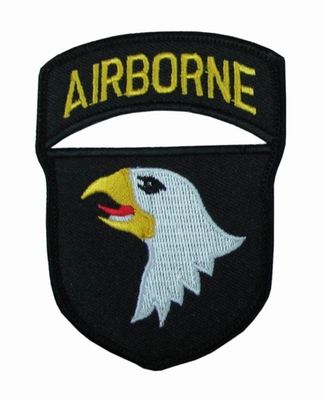 AIRBORNE Merrow Border قطع رقعة تطريز للملابس الجاهزة