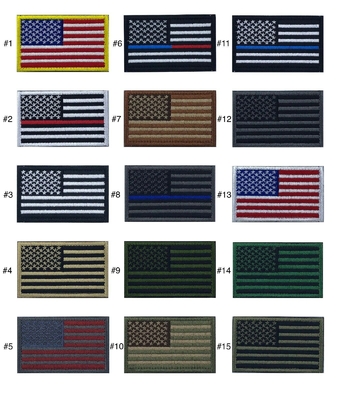 نسيج قطني طويل الولايات المتحدة الأمريكية تصحيح العلم الأمريكي Merrow Border 2x3 هوك وحلقة التصحيح