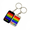 لينة سيليكون PVC مثلي الجنس كبرياء سلاسل المفاتيح شعار قوس قزح مخصص