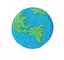 مخصص كوكب الأرض العالم الحديد على بقع شارة مطرزة الأزرق Merrow الحدود