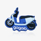شخصية Gogoro دراجة نارية مخصص بقع مطاطية مغناطيس الثلاجة البلاستيكية