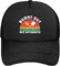 6 عينيات شعار مطرز قبعة قطنية قبعة سوداء مثالية لعلامة تجارية