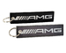 شعار AMG مطرز سلسلة مفاتيح ملحقات الطاقم العلامة الخاتم الأسود الرمادي الفضة الخط