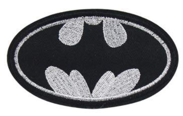 تطريز حديد على رقعة مزخرفة 4 &quot;BATMAN LOGO حدود مقطوعة بالحرارة