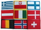 الأعلام الوطنية التصحيح المطرزة مخصص طباعة أوفست PMS المستدامة