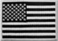 رقعة مطرزة بعلم أمريكي تكتيكي الولايات المتحدة الأمريكية حديد عسكري على الشعار - أبيض وأسود