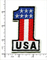 حديد مطرزة على بقع رقم واحد شعار علم الولايات المتحدة الأمريكية