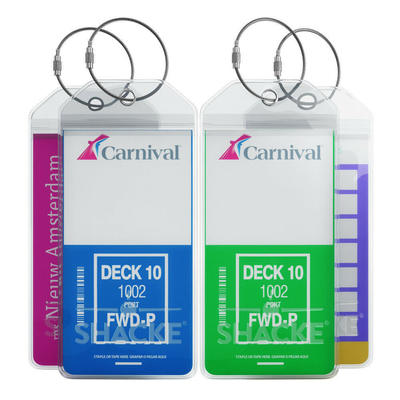 PMS Pantone Color PVC Luggage Tags حلقات الصلب طباعة أوفست