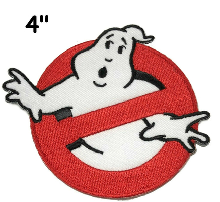 Ghostbusters No Ghosts مخصص مطرز التصحيح الحديد على / خياطة على شارة شعار الفيلم زين