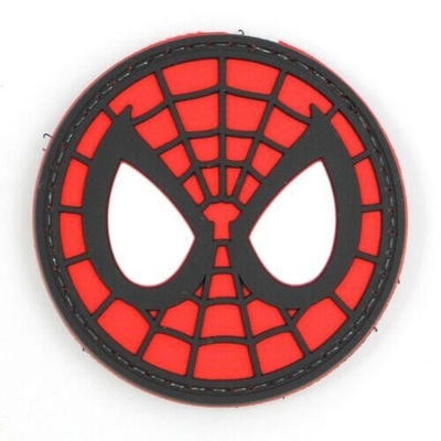 Spiderman Eyes Head المعنويات PVC التصحيح هوك وحلقة الرقع العاكسة