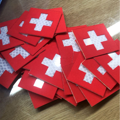 علم سويسرا الأشعة تحت الحمراء التصحيح كوردرا النسيج لاصق PMS