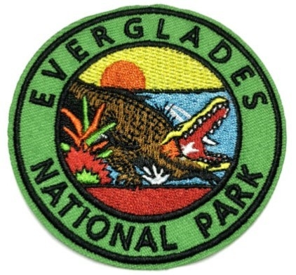 Everglades National Park مخصص مطرز التصحيح الحديد على دعم نسيج قطني طويل الخلفية