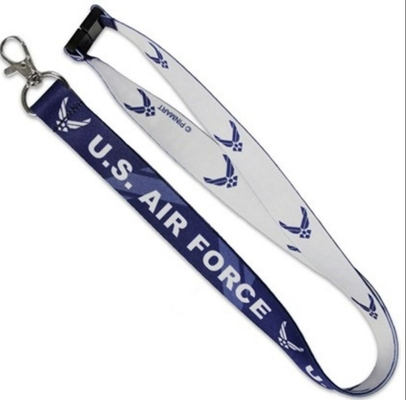 شعار سلاح الجو الأمريكي المطبوع بحزام للرقبة مزود بمشبك قابل للانعكاس قابل للانعكاس