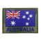 أستراليا العلم نمط الليزر ميرو الحدود التطريز التصحيح دعم الفيلكرو