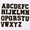 حروف أبجدية مطرزة من A-Z حديد بحدود ذهبية لامعة على بقع الشانيل