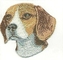 3 &quot;بيجل الكلب صورة الحديد على رقعة التطريز الحدود المرنة لون بانتون مخصص